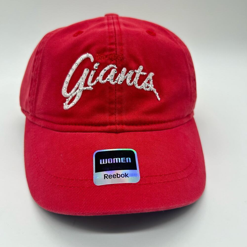 New York Giants Reebook Hat Womens‎ OS Red Rhinestone Gem Cap NFL Football NEW
